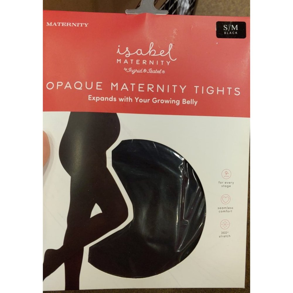 Isabel Maternity by Ingrid & Isabel Opaque Tights - Black - Picture 4 of 9